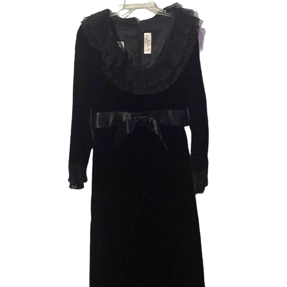 Fred Perlberg vintage velour 1970’s maxi dress